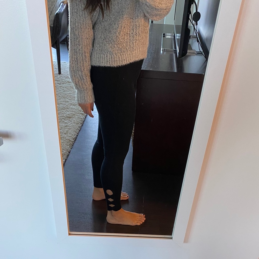 A&F Black Cutout Leggings - Size S